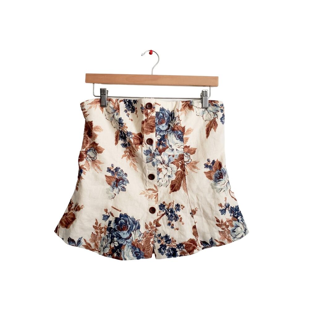 Abercrombie & Fitch Floral Linen Blend Tube Top SIze Medium